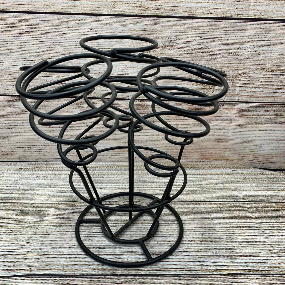 Metal Wine 6-Bottle Holder Rack Countertop Wine Rack Inverted Wine Stand